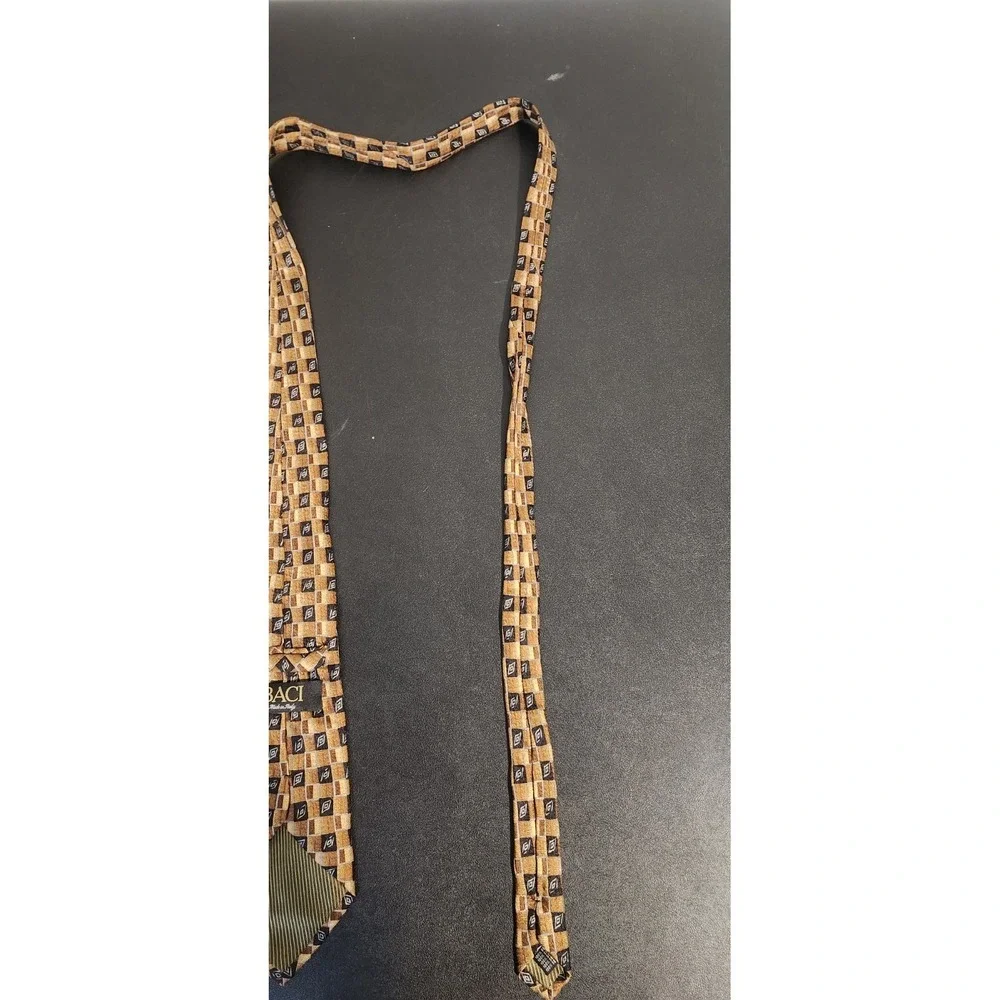 BACI Made in Italy Tie Geometric Gold Black 62